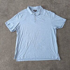 Kirkland Signature Men's Cotton Silk Polo T-shirt Size XXL Blue